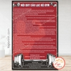 Tem Decal Nội Quy Phòng Tập Gym, Fitnees , Quy ĐỊnh Phòng Tập Gym, CLB Gym, Ban Quản Lý Gym,Gymer Có Keo  Sẵn Chống Nước