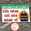 Logo sticker decal dán thông báo chỉ bán mang về cho quầy quán, hàng ăn, cửa hàng...take away only