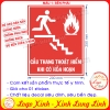 LOGO TEM STICKER DÁN THÔNG BÁO BIỂN CHỈ DẪN CẦU THANG THOÁT HIỂM KHI CÓ XẢY RA HỎA HOẠN- FIRE ARLAM CAUTION