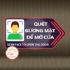 Tem Decal – QUÉT GƯƠNG MẶT ĐỂ CHẤM CÔNG – FACE RECOGNITION FOR TIMEKEEPING - Decal song ngữ, bóc dán, chống nước