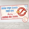 Tem Decal Dán Nhắc Nhở Khu Vui Chơi Của Trẻ Em Vui Lòng Không Hút Thuốc, Cấm Hút Thuốc Lá Khu Vực Có Trẻ Nhỏ