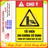 Tem Decal Dán Nhắc Nhở Tắt Điện Khi Không Sử Dụng Mẫu Mới, Tem Tiết Kiệm Điện, Nhãn Dán Tiết Kiệm Điện Saving Energy