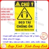 LOGO TEM STICKER BIỂN CẢNH BÁO ĐEO TAI CHỐNG ỒN BAỎ VỆ TAI - WEAR EAR PROTECTION - BIỂN CẢNH BÁO AN TOÀN LAO ĐỘNG