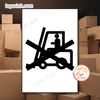 Tem Decal Chỉ Dẫn Không Dùng Xe Nâng Để Nâng Kiện Hàng, Không Sử Dụng Xe Nâng Hàng, Tem Dán Thùng Hàng, Thùng Carton