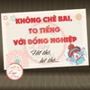 Tem Decal - KHÔNG CHÊ BAI, TO TIẾNG VỚI ĐỒNG NGHIỆP - Decal bóc dán, có keo sẵn, chống nước, chống phai