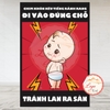 Tem Decal NVS Hài Hước – CHM KHÔN KÊU TIẾNG RẢNH RANG - ĐI VÀO ĐÚNG CHỖ, TRÁNH LAN RA SÀN - Chống nước, chống phai