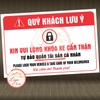 Decal Dán QUÝ KHÁCH LƯU Ý-XIN VUI LÒNG KHOÁ XE CẨN THẬN-TỰ BẢO QUẢN TÀI SẢN CÁ NHÂN | Song Ngữ- Chống nước, chống phai