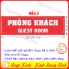 LOGO TEM STICKER BIẾN PHÒNG KHÁCH, GUEST ROOM, DÙNG CHO VĂN PHÒNG CÔNG TY, CƠ QUAN, NHÀ XƯỞNG...