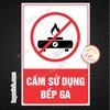 Tem Decal Dán Cấm Không Được Sử Dụng Bếp Ga, Cấm Dùng Bếp Gas, Không Bật Bếp Tem Bóc Dán Có Keo Sẵn Chống Nước