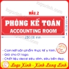 LOGO TEM STICKER BIẾN PHÒNG KẾ TOÁN, ACCOUNTING ROOM DÙNG CHO VĂN PHÒNG CÔNG TY, CƠ QUAN, NHÀ XƯỞNG...