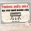Tem Decal Dán Phòng Điều Hòa Xin Mời Vào, Sử Dụng Cho Quầy Quán Nhà Hàng, Tem Chống Nước Có Keo Dán Sẵn,Quán Có Điều Hòa
