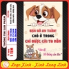 Tem Decal Vào Đi Chó Nó Không Cắn Đâu Vui Nhộn, Dùng Cho Nhà Riêng, Quầy Thú Y, Pet Shop, Khu Vực Có Chó Mèo, Tem Cute