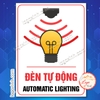 (M1)Tem DecaL Dán Đèn Tự Động, Automatic Lighting, Khu Vực Có Cảm Biến Bóng Đèn Sáng Tự Động,Decal Chống Nước Có Keo Sẵn