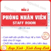 LOGO TEM STICKER BIẾN PHÒNG NHÂN VIÊN, STAFF ROOM DÙNG CHO VĂN PHÒNG CÔNG TY, CƠ QUAN, NHÀ XƯỞNG...