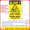 LOGO TEM STICKER BIỂN CẢNH BÁO CẨN THẬN CÁNH QUẠT - CAUTION FAN - BIỂN CẢNH BÁO AN TOÀN LAO ĐỘNG
