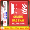 Tem Decal PCCC | CHUÔNG BÁO CHÁY | DECAL SONG NGỮ VIỆT - ANH | Decal bóc dán có keo sẵn, chống nước, chống phai