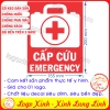 LOGO TEM STICKER BIỂN BÁO CẤP CỨU - EMERGENCY - TÌNH HUỐNG KHẨN CẤP