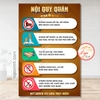 Tem Decal Dán Nội Quy Quán, Dùng Cho Các Quầy Dịch Vụ Như Bida, Billiards,  Quán Game, Quầy Trò Chơi…Decal Chống Nước