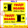 BỘ 2 LOGO STICKER DÁN TEM ĐẨY NGANG TRƯỢT NGANG DÁN CỬA LÙA, CỬA ĐẨY, CỬA KÉO