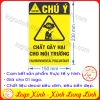 LOGO TEM STICKER CẢNH BÁO CHẤT GÂY HẠI CHO MÔI TRƯỜNG, ENVIRONMENTAL POLLUTANT - BIỂN CẢNH BÁO AN TOÀN LAO ĐỘNG