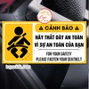 Tem Decan Dán Hãy Thắt Dây An Toàn Trước Khi Xe Di Chuyển Để Đảm Bảo An Toàn Giao Thông, Please Fasten The Seatbelt