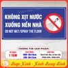 Tem Decal Dán Nhắc Nhở Vui Lòng Không Xịt Nước Xuống Nền Nhà, Giữ Sạch Nhà Vệ Sinh, Nội Quy Toilet Chống Nước