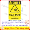LOGO TEM STICKER CẢNH BÁO TIA LASE LAZE, LASER BEAM - BIỂN CẢNH BÁO AN TOÀN LAO ĐỘNG
