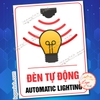 (M1)Tem DecaL Dán Đèn Tự Động, Automatic Lighting, Khu Vực Có Cảm Biến Bóng Đèn Sáng Tự Động,Decal Chống Nước Có Keo Sẵn