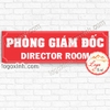 LOGO TEM STICKER BIẾN PHÒNG GIÁM ĐỐC DIRECTOR ROOM DÙNG CHO VĂN PHÒNG CÔNG TY, CƠ QUAN, NHÀ XƯỞNG...