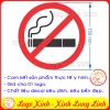 LOGO TEM STICKER KHÔNG HÚT THUỐC - NO SMOKING DẠNG TRÒN NHIỀU KÍCH CỠ TÙY CHỌN