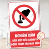 Tem Decal Cấm Không Bấm Nút Điều Chỉnh Và Động Chạm Vào Máy Móc, Do Not Touch, Tem Decan Chống Nước Có Keo Dán Sẵn
