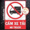 LOGO TEM STICKER BIỂN BÁO CẤM XE TẢI- NO TRUCK - BIỂN CẢNH BÁO, BIỂN CẤM