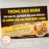 Tem Decal Dán Sẵn  - ĐỒ ĂN&BI NGON HẾT NƯỚC CHẤM -  Trang trí quán độc lạ, chống nước chống phai