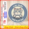 Tem Decal Dán Ô TÔ - LÁI MỚI, HƠI RUN TAY - Decal hình mèo con tập lái funny - Decal có keo sẵn, chống nước, chống phai