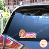 M3- Tem Decal Dán Lái Mới Xin Thông Cảm, Tem Logo Sticker Lái Mới, Decal Tập Lái,Tài Nữ Lái Mới Xin Thông Cảm,Chống Nước