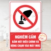Tem Decal Cấm Không Bấm Nút Điều Chỉnh Và Động Chạm Vào Máy Móc, Do Not Touch, Tem Decan Chống Nước Có Keo Dán Sẵn