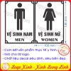 LOGO STICKER TEM BIỂN CHỈ DẪN NHÀ VỆ SINH NAM NỮ, TOILET WC RESTROOM, CHỈ DẪN KHU VỆ SINH