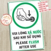 LOGO TEM STICKER XẢ NƯỚC SAU KHI SỬ DỤNG DÙNG TRONG NHÀ VỆ SINH- NHẮC NHỞ SỬ DỤNG WC TOILET NHÀ VỆ SINH