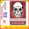 Tem Decal Poster Cấm Hút Thuốc, No Smoking, Tem Decal Tuyên Truyền Tác Hại Của Thuốc Lá, Tàn Thuốc Là Tàn Đời, Decan Dán