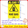 LOGO TEM STICKER CẢNH BÁO CÓ KHÍ GAS - BIỂN CẢNH BÁO AN TOÀN LAO ĐỘNG