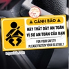 Tem Decan Dán Hãy Thắt Dây An Toàn Trước Khi Xe Di Chuyển Để Đảm Bảo An Toàn Giao Thông, Please Fasten The Seatbelt