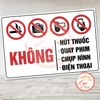 (TV) Tem Decal Dán Không Hút Thuốc, Không Quay Phim, Không Chụp HÌnh, Không Dùng Điện Thoại, Decal Chống Nước