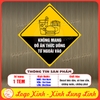 (THOI) Tem Decal Không Được Mang Đồ Ăn Thức Uống Từ Ngoài Vào,No Outsite Food Or Drink Allowed,Decal Dán Kính Chống Nước