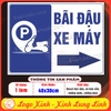 Tem Decal Dán Chỉ Dẫn Khu Vực Nơi Đậu Xe Máy, Nơi Để Ô Tô,Car and Motobike Parking Area,Hướng Dẫn Khu Đậu Xe, Chống Nước