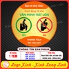 Tem Decal Dán Sticker Hành Động Nhỏ Ý Nghĩa Lớn,Nhắc Nhở Không Ngồi Lên Bồn Cầu,Tem Hướng Dẫn NVS,Tem Toilet Chống Nước