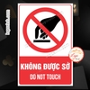 (CN)Tem Decal Không Được Sờ, Cấm Sờ, Cấm Chạm Vào,Do Not Touch, Chất Liệu Decan Dán Có Keo Sẵn Chống Nước,Decal Dán Kính