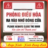 Tem Decal Dán Phòng Điều Hòa Ra Vào Nhớ Đóng Cửa, Nhắc Nhở Chú Ý Đóng Cửa Khi Ra Ngoài Để Tiết Kiệm Điện,Chất Liệu Decan