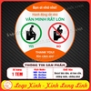 Tem Decal Dán Sticker Hành Động Nhỏ Ý Nghĩa Lớn,Nhắc Nhở Không Ngồi Lên Bồn Cầu,Tem Hướng Dẫn NVS,Tem Toilet Chống Nước
