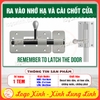 Tem Decal Dán Nhắc Nhở Ra Vào Nhớ Hạ Và Cài Gài Chốt Cửa Để Đảm Bảo An Toàn An Ninh, Tem Dán Có Keo Sẵn Chống Nước