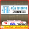 M2-Tem Decal Dán Cửa Tự Động, Automatic Door, Tem Cảnh Báo Dán Kính Cửa Tự Động, Tem Chỉ Dẫn, Chống Nước Có Keo Sẵn
